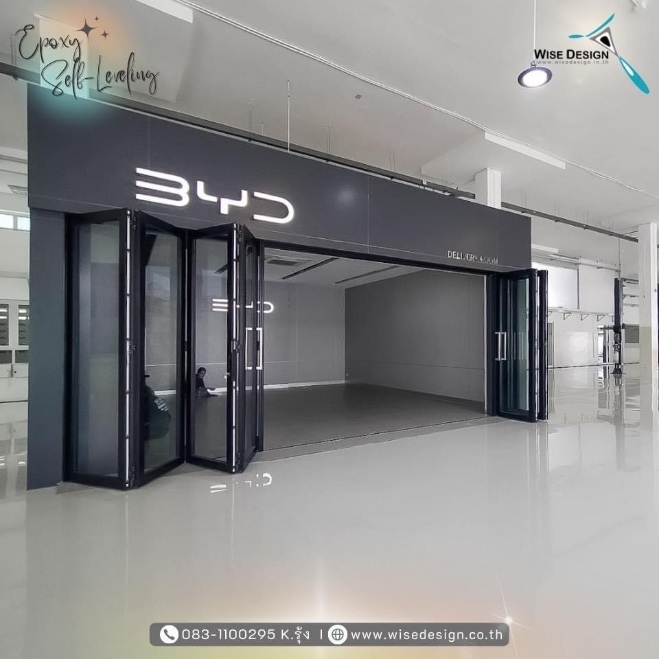 EPOXY SELF-LEVELING :: SHOWROOM BYD :: พื้นที่ 700Sqm